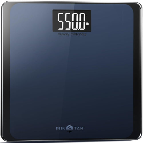 550Lb Bathroom Digital Scale for Body Weight with Ultra-Wide Platform and Large LCD Display, Accurate High Precision Scale with Extra-High Capacity