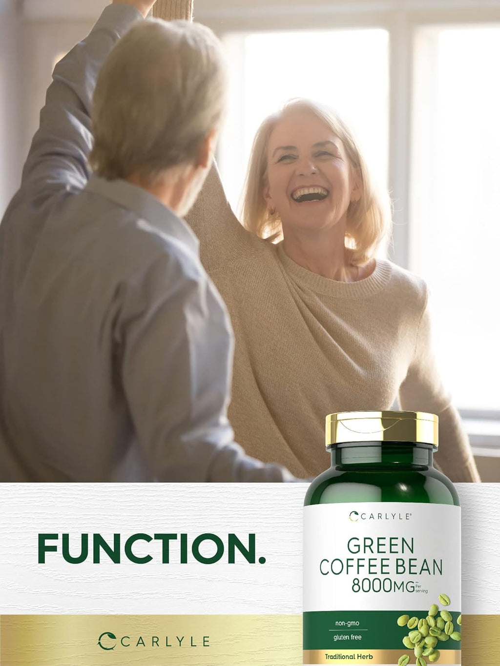 Green Coffee Bean Extract | 8000 Mg | 300 Capsules | Non-Gmo and Gluten Free Formula | Traditional Herb Supplement