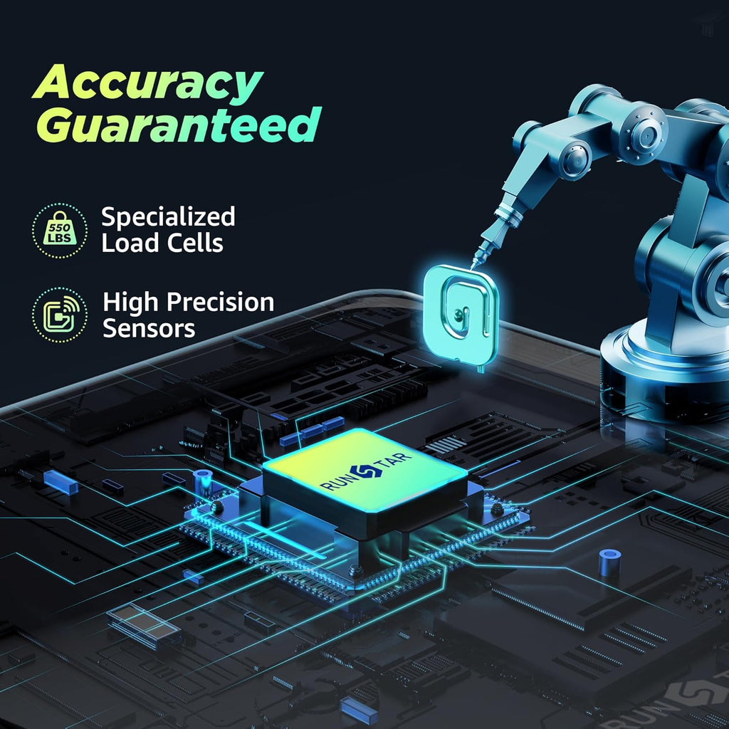 550Lb Bathroom Digital Scale for Body Weight with Ultra-Wide Platform and Large LCD Display, Accurate High Precision Scale with Extra-High Capacity